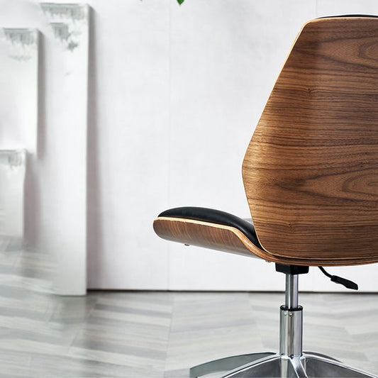 Silla de escritorio moderna silla de conferencia de cuero con ruedas