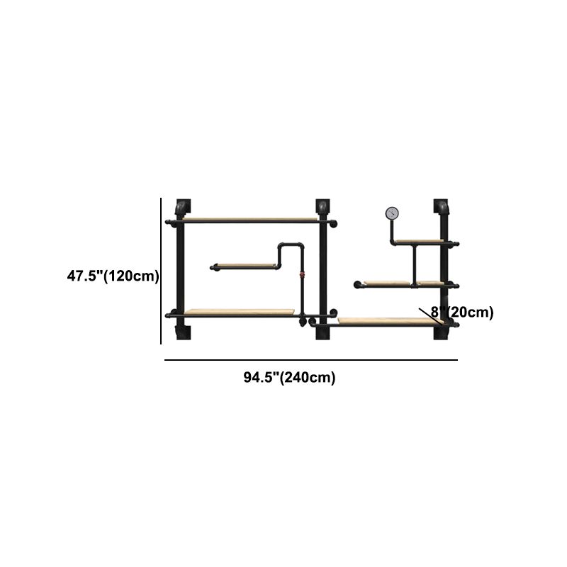 Metal Floating Bookcase Industrial Style Wall Mounted Closed Back Shelf Clearhalo 'Bookcases' 'furn' 'furn_bookcases' 'Furniture' 'furniture_bookcases' 'kitchen' 'kitchen_bookcases' 'Living Room Furniture' 'Office Furniture' 1200x1200_fa1bed4b-69d4-451f-90c4-8c0f9fc4804b