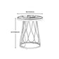 Frame Gold/black Metal Base Design Rock Sheet White/black Top Round Side Table
