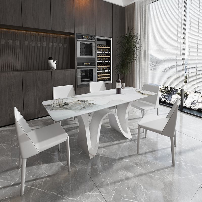 Mesa de comedor de estilo moderno Mesa de piedra sinterizada para comedor