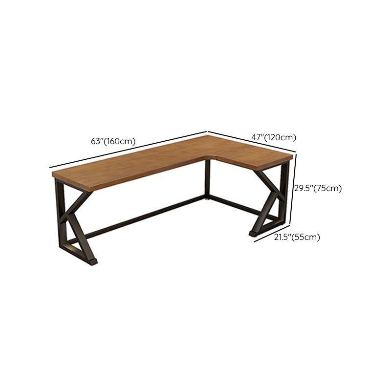 Modern Solid Wood Writing Desk 29.53" Tall Sled Base Corner Office Desk Clearhalo 'furn' 'furn_office_desk' 'Furniture' 'Office Desks' 'Office Furniture' 'office_desk' 1200x1200_fa1e5e81-3fe3-4637-8db1-c3bb6e1b5e9d