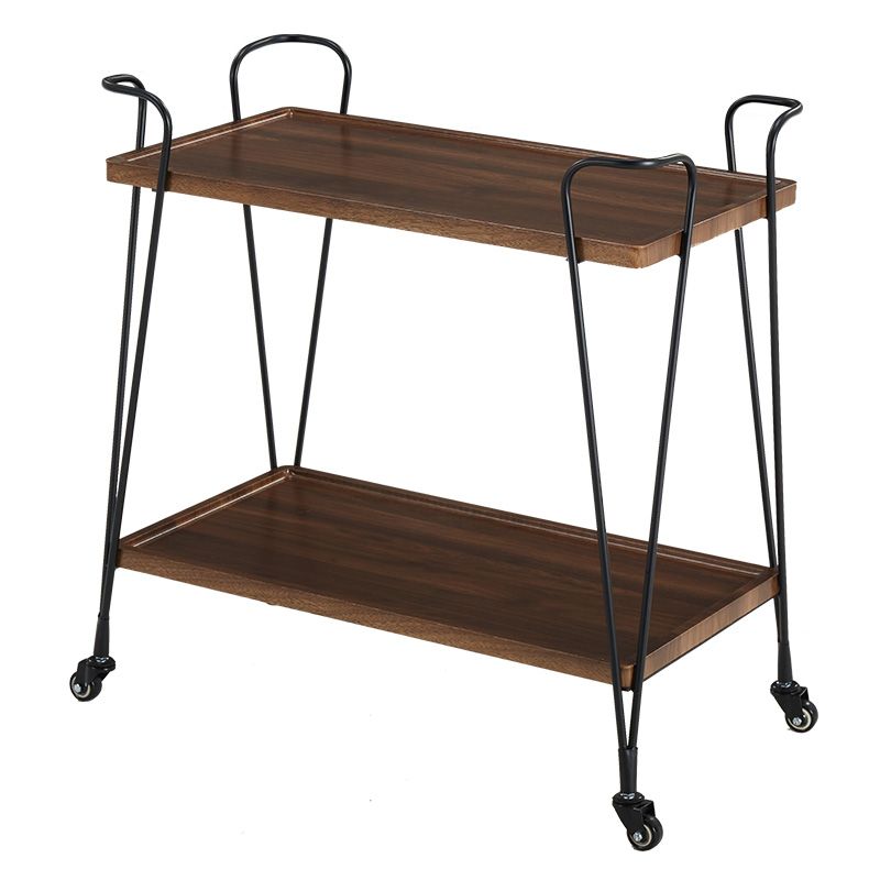 30.71"H Modern Prep Table Rolling Metal Rectangular Prep Table for Dining Room