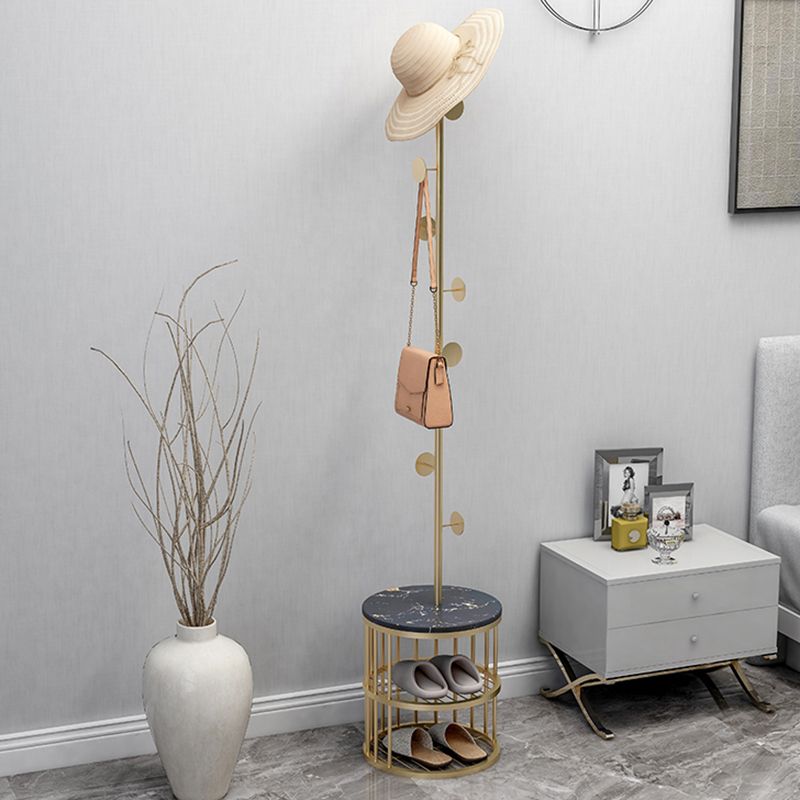 Gorgeous Free Standing Coat Rack Coat Hooks Metal Coat Rack with Storage Clearhalo 'Entry & Mudroom Furniture' 'furn' 'furn_hall_tree_coat_racks' 'Furniture' 'Hall Trees & Coat Racks' 'hall_tree_coat_racks' 1200x1200_fa203b08-8ea2-4c38-999a-9e9aaeda23e7