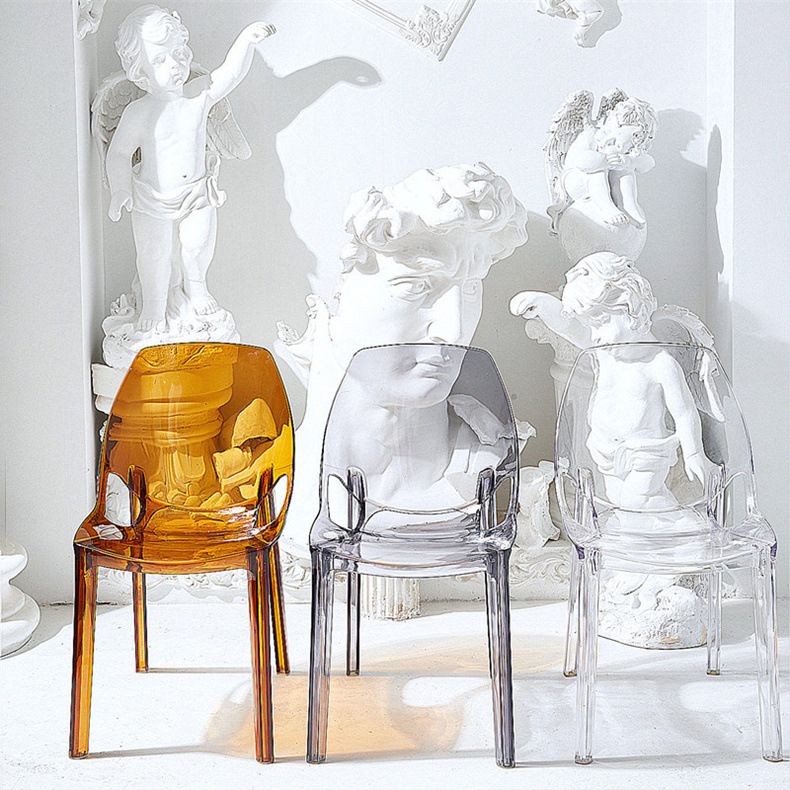 Glam Style Plastic Kitchen Dining Room Chair Set Solid Back Side Chairs Clearhalo ' kitchen&dining_furn' 'Dining Chairs' 'Dining Tables & Seating' 'dining_chair' 'furn' 'furn_dining_chair' 'Furniture' 'furniture_dining_chair' 'Kitchen & Dining Furniture' 'kitchen' 1200x1200_fa209dec-cf45-4d89-ad05-9b13852209ab