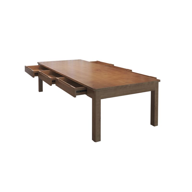 Moderner massiver Holzbüro -Schreibtisch Rechteck Task Schreibtisch mit 3/6 Schubladen für Zuhause