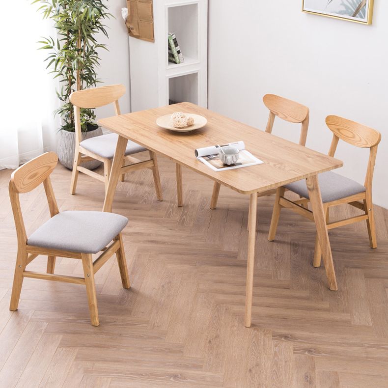 Wood Contemporary Kitchen Armless Chairs Open Back Dining Side Chair