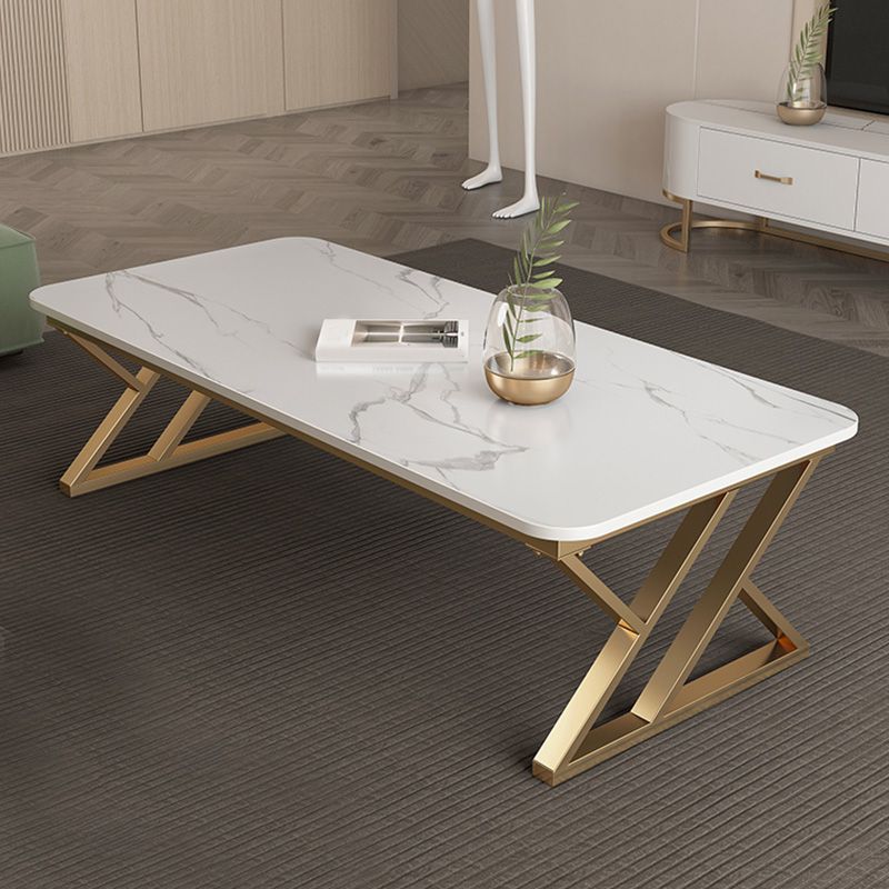 Slate Top Rectangular Coffee Table Trestle Coffee Cocktail Table Clearhalo 'Coffee & Accent Tables' 'Coffee Tables' 'coffee_tables' 'furn' 'furn_coffee_tables' 'Furniture' 'Living Room Furniture' 1200x1200_fa256e68-9f55-4f44-9c17-4cac819bd428