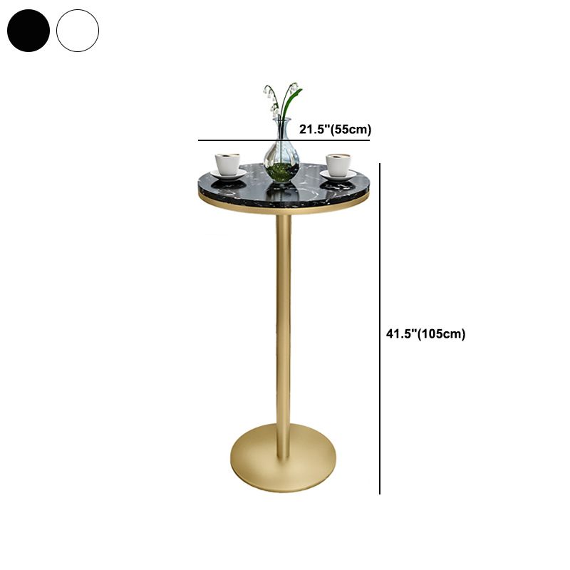 1/2/3 stuks Glam Iron Bar Tafel Set Faux Marble Top Bistro Set met voetstuk
