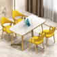 Standard Sintered Stone Top Dining Set with 2 Gold Metallic Legs for Dining Furniture Clearhalo 'Dining Room Sets' 'Dining Tables & Seating' 'dining_room_set' 'furn' 'furn_dining_room_set' 'Furniture' 'furniture_dining_room_set' 'Kitchen & Dining Furniture' 'kitchen&dining_furn' 'kitchen' 1200x1200_fa269ff2-c502-41d6-b377-af33ebd10bbc