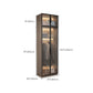 Brown Engineered Wood Wardrobe Cabinet Modern Style Wardrobe Closet without Light
