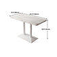 Industrial Wooden White Table for Restaurant Dining Table with Metal Base