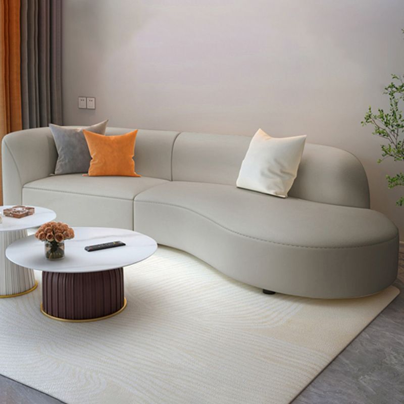 Sofá seccional de manchas seccional de madera gris para sala de estar para sala de estar