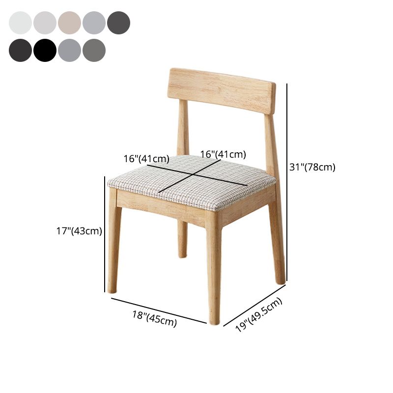 Industrial Wood Dining Chair Home Armless Upholstered Open Back Single Dining Side Chair Clearhalo ' kitchen&dining_furn' 'Dining Chairs' 'Dining Tables & Seating' 'dining_chair' 'furn' 'furn_dining_chair' 'Furniture' 'furniture_dining_chair' 'Kitchen & Dining Furniture' 'kitchen' 1200x1200_fa299255-2057-40a5-a33d-d6f8e7762961
