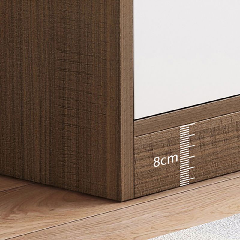 Contemporary TV Stand Engineered Wood Open Storage TV Media Console with Media Shelves