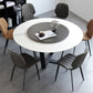 Steel and Slate Table Glam Style Simple Home Round Dining Table Clearhalo 'Dining Tables & Seating' 'Dining Tables' 'dining_table' 'furn' 'furn_dining_table' 'Furniture' 'Kitchen & Dining Furniture' 1200x1200_fa29eb32-ddb2-40c2-b19e-693b8c53a280