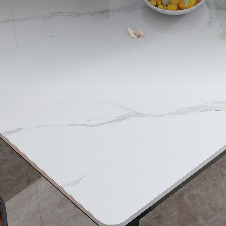 Sintered Stone Home Dining Table Modern Rectangle Table with 4 Legs