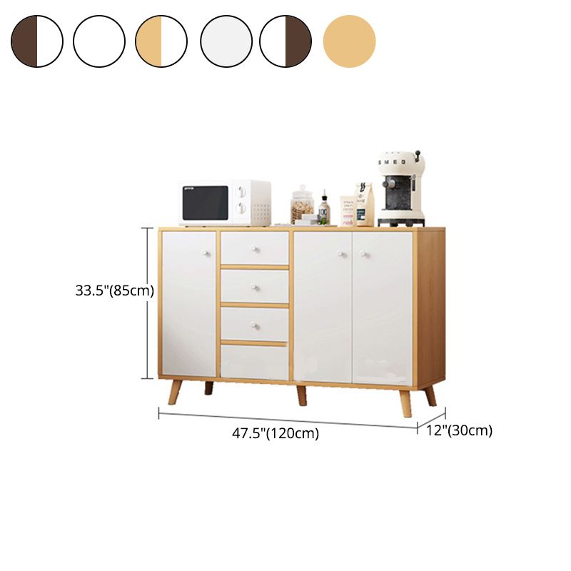 Sideboard in legno ingegnerizzato contemporaneo con cassetti e conservazione