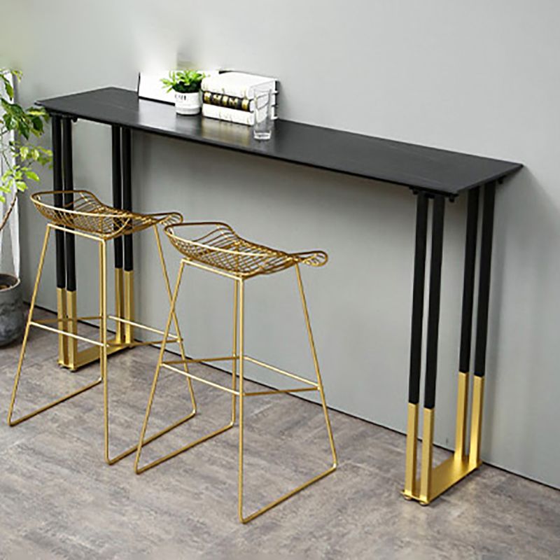 Stone Top Counter Table Metal Base 42-inch Height Nordic Bar Table Clearhalo 'Bar Furniture' 'Bar Tables' 'bar_tables' 'furn' 'furn_bar_tables' 'Furniture' 'furniture_bar_tables' 'Kitchen & Dining Furniture' 1200x1200_fa2b7daf-e565-4e30-bbd7-8dc45efdb875