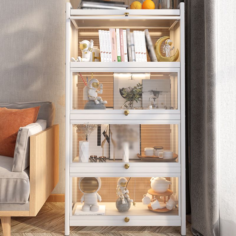 Dining Room Minimalism Buffet Server Glass Doors Metal Frame Dining Server Clearhalo 'buffet_sideboard' 'Buffets & Sideboards' 'furn' 'furn_buffet_sideboard' 'Furniture' 'Kitchen & Dining Furniture' 1200x1200_fa2bc70a-bbf5-4bbb-baa5-685e6e70ff5d