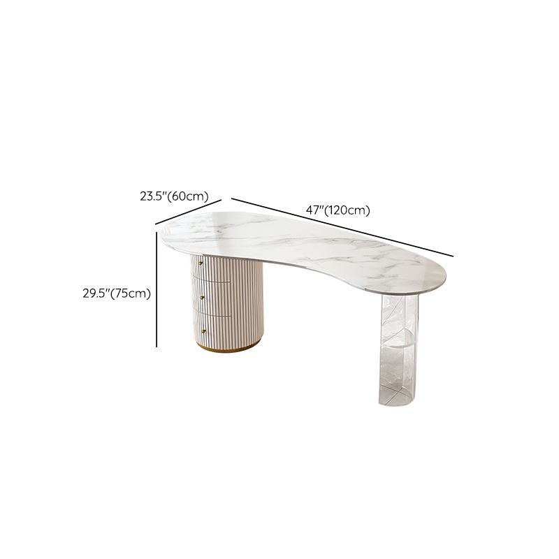 Bureau d'écriture en pierre de style glamour