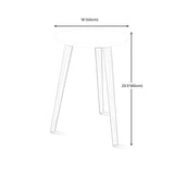 Round Wood Top End Table Contemporary Tripod Sofa Side End Table in Natural/White