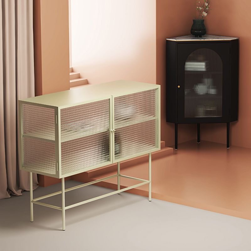 Armoire à accent moderne et contemporain armoire latérale en verre avec boutons