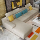 Modern Linen Blend Sectional with Pillow Top Arm for 4 People