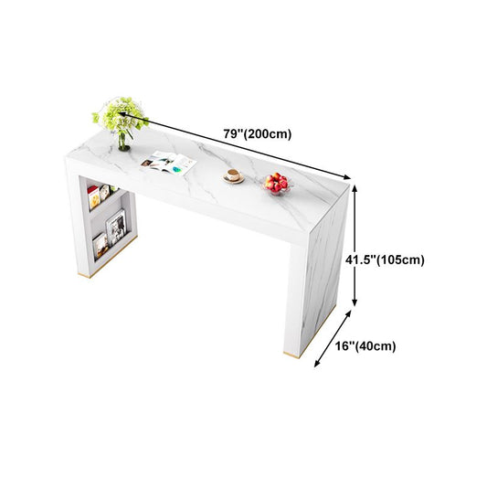 Modern Style Sintered Stone Table Dining Bar Counter Table for Kitchen Clearhalo 'Bar Furniture' 'Bar Tables' 'bar_tables' 'furn' 'furn_bar_tables' 'Furniture' 'furniture_bar_tables' 'Kitchen & Dining Furniture' 1200x1200_fa351863-b92f-480c-984c-55dc74189319