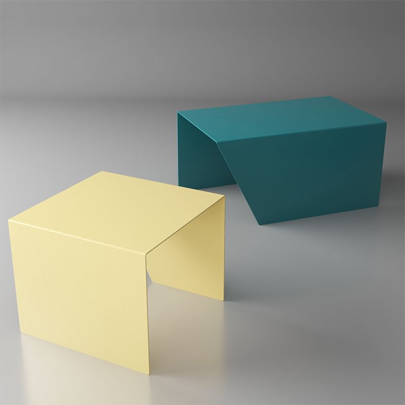 Mesa de trineo de trineo de mediados de siglo de la mesa del sofá metal de la mesa del sofá