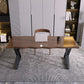 Industrial Dinette Set 1/2 Pieces Solid Wood and Metal Dining Table Set Clearhalo 'Dining Room Sets' 'Dining Tables & Seating' 'dining_room_set' 'furn' 'furn_dining_room_set' 'Furniture' 'Kitchen & Dining Furniture' 1200x1200_fa3696d1-a277-4558-891f-159cb9f112ad