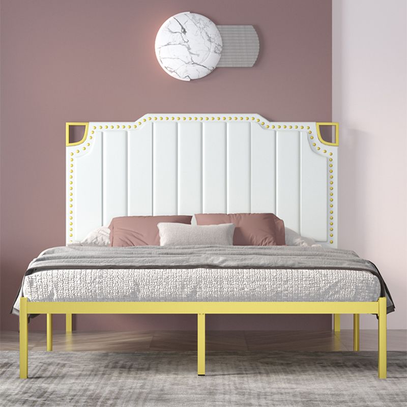 Getapte bedpaneel lederen hoofdeinde draadgrid frame, 45.27 "H