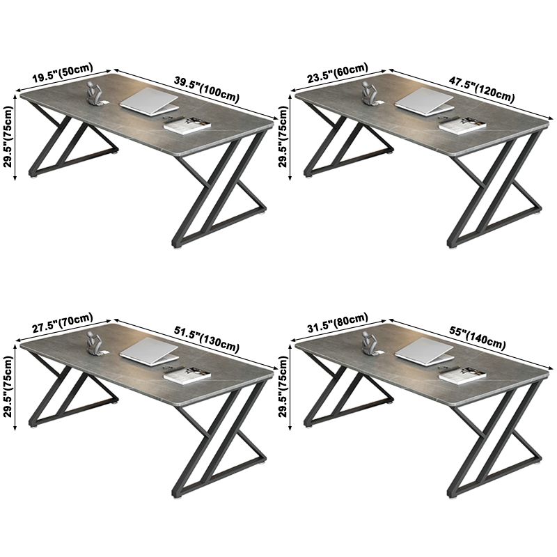 Rectangle Casual Dining Table Grey Tone Fixed Table with Sintered Stone Clearhalo ' dining_table' 'Dining Tables & Seating' 'Dining Tables' 'furn' 'furn_dining_table' 'Furniture' 'furniture_dining_table' 'Kitchen & Dining Furniture' 'kitchen&dining_furn' 'kitchen' 'kitchen_dining_table' 1200x1200_fa3760a6-78d0-4886-bbe1-fbbddc644f26