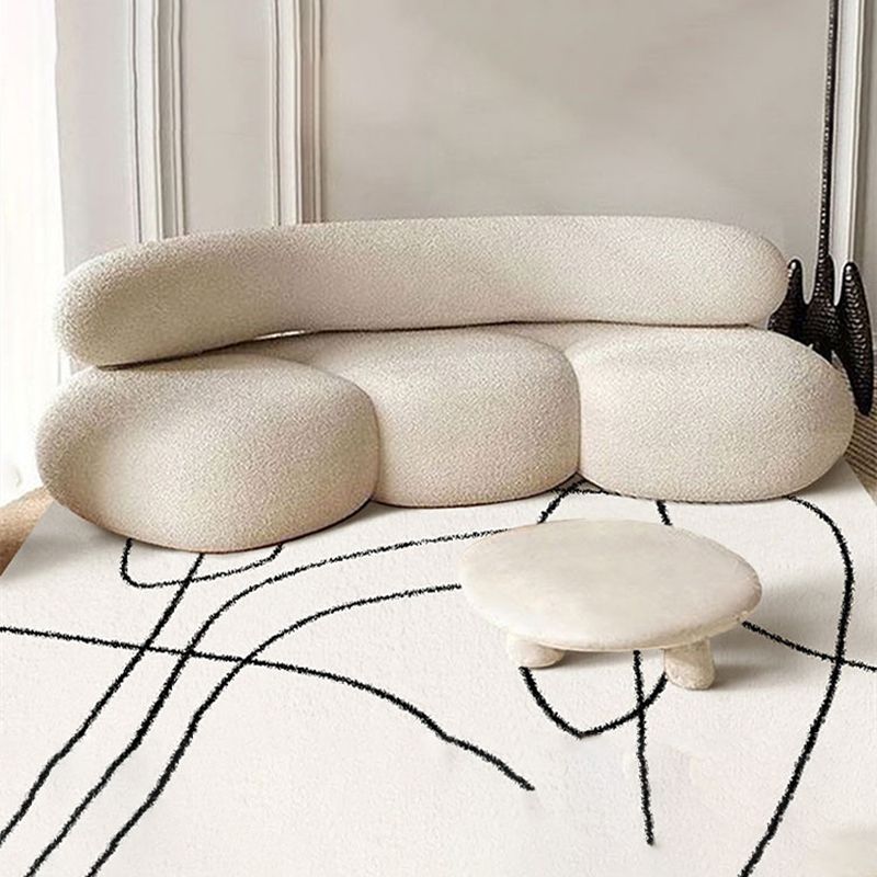 Beige Modern Fabric Sofa 27.95" High Armless Sofa for Living Room Clearhalo 'furn' 'furn_sofas' 'Furniture' 'Living Room Furniture' 'Sofa' 'sofas' 1200x1200_fa38ce43-79a7-46b2-bc9b-235da32e488e