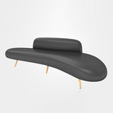 Zeitgenössischer enger Rücken armloser Sofa -Stoff gebogene Sofa mit Haarstiftbeinen