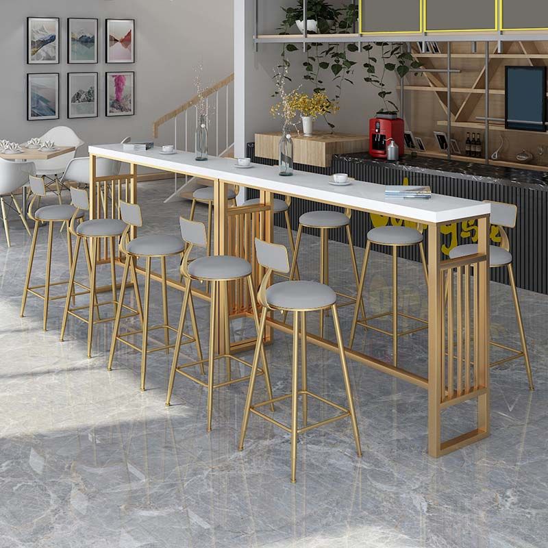 Sgabelli da bar industriali in metallo Sgabello da bar con schienale senza braccioli e cuscino