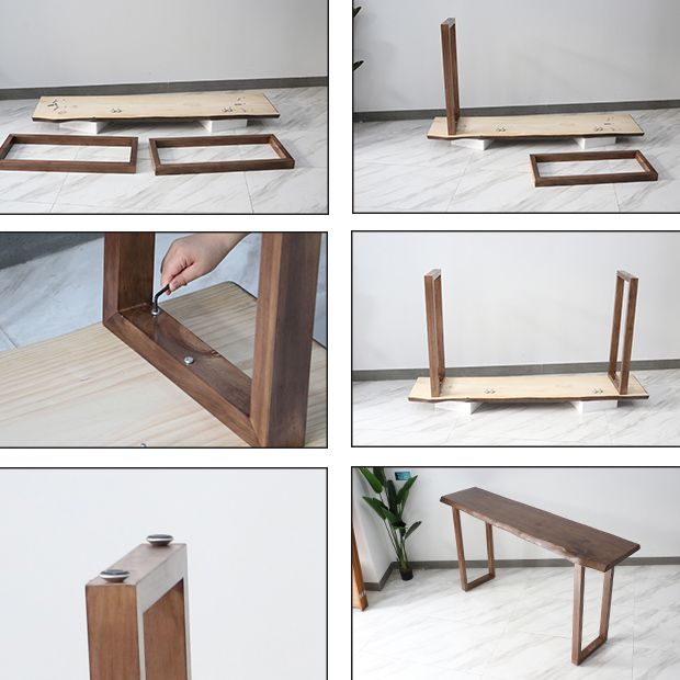 Juego de mesa de bar rectangular de madera maciza de lujo, mesa de mostrador de 1/4/5 piezas con taburetes sin respaldo