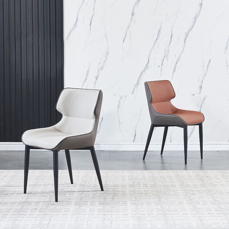 Indoor Industrial Arm Chair Wingback Metal Upholstered Dining Room Chair (Set of 2) Clearhalo ' kitchen&dining_furn' 'Dining Chairs' 'Dining Tables & Seating' 'dining_chair' 'furn' 'furn_dining_chair' 'Furniture' 'furniture_dining_chair' 'Kitchen & Dining Furniture' 'kitchen' 1200x1200_fa3a5a3d-ceeb-418f-b242-313e3dcd16d2