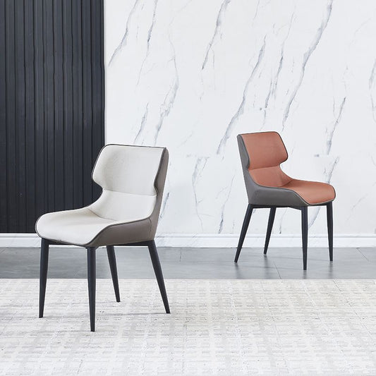 Indoor Industrial Arm Chair Wingback Metal Upholstered Dining Room Chair (Set of 2) Clearhalo ' kitchen&dining_furn' 'Dining Chairs' 'Dining Tables & Seating' 'dining_chair' 'furn' 'furn_dining_chair' 'Furniture' 'furniture_dining_chair' 'Kitchen & Dining Furniture' 'kitchen' 1200x1200_fa3a5a3d-ceeb-418f-b242-313e3dcd16d2