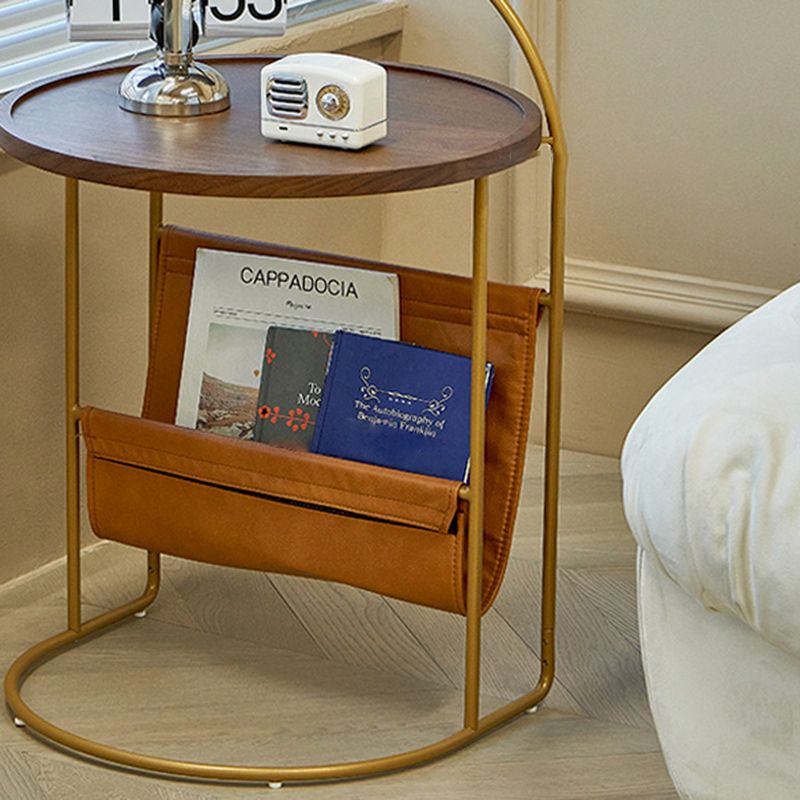 Tray Top Corner Table in Brone with Storage C Side Accent Side Table Clearhalo 'Coffee & Accent Tables' 'End & Side Tables' 'end_side_tables' 'furn' 'furn_end_side_tables' 'Furniture' 'Living Room Furniture' 1200x1200_fa3c8687-b4ba-47a9-bc5c-3fef3285c96b