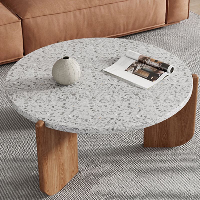 Tavolino contemporaneo rotondo in terrazzo 15,7 "h 1 tavolo da cocktail singolo