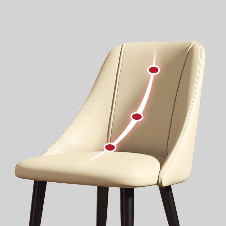 Scandinavian PU Leather Restaurant Side Chair Matte Finish Parsons Dining Chair (Set of 4) Clearhalo ' kitchen&dining_furn' 'Dining Chairs' 'Dining Tables & Seating' 'dining_chair' 'furn' 'furn_dining_chair' 'Furniture' 'furniture_dining_chair' 'Kitchen & Dining Furniture' 'kitchen' 1200x1200_fa3d3164-30bb-43d3-8c8b-e670c648f141