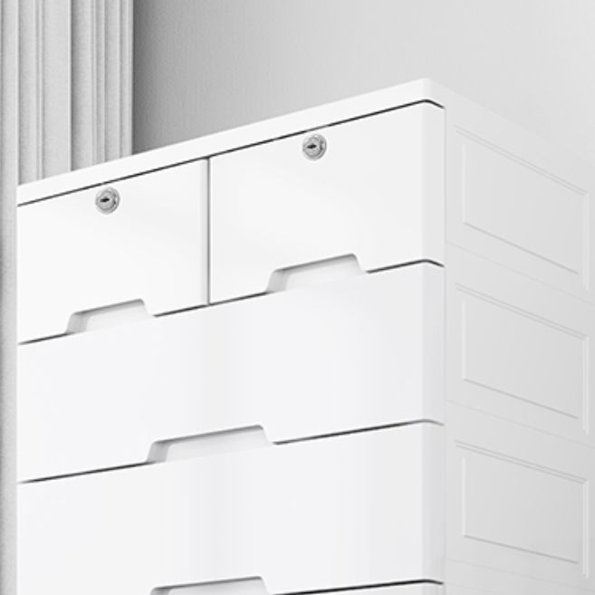 White Plastic Storage Cabinet with Legs Contemporary Wardrobe Armoire
