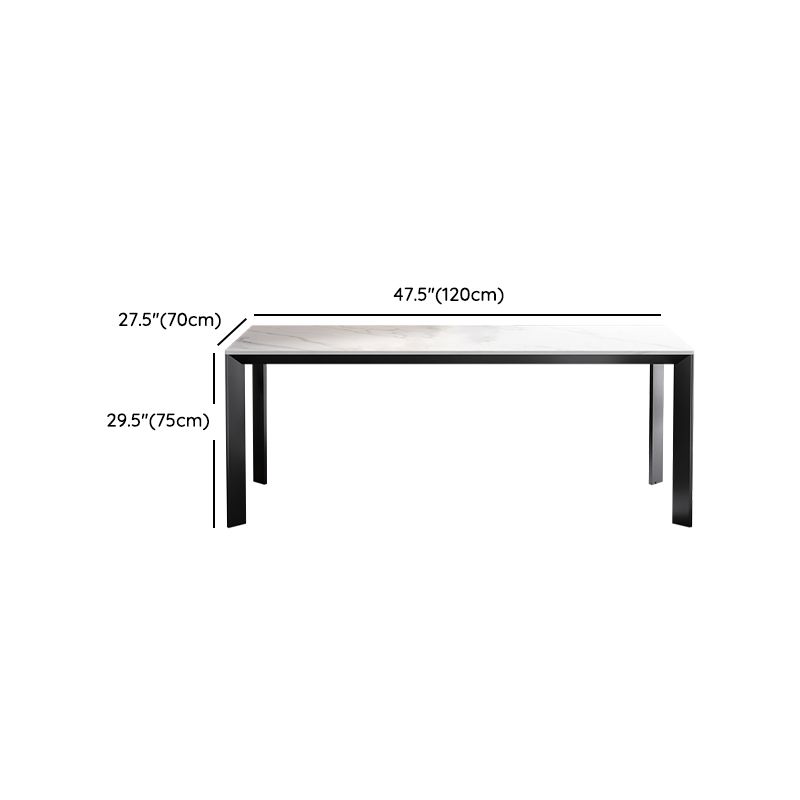 Juego de mesa de comedor de piedra sinterizada, mesa de comedor rectangular moderna de 1/4 piezas, sillas sin brazos