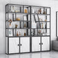 11.81"W Bookcase Glam Style Open Back Bookshelf with Cabinets for Office Home Clearhalo 'Bookcases' 'furn' 'furn_bookcases' 'Furniture' 'furniture_bookcases' 'kitchen' 'kitchen_bookcases' 'Living Room Furniture' 'Office Furniture' 1200x1200_fa3f267b-917f-4329-ad9e-f70d9115f268