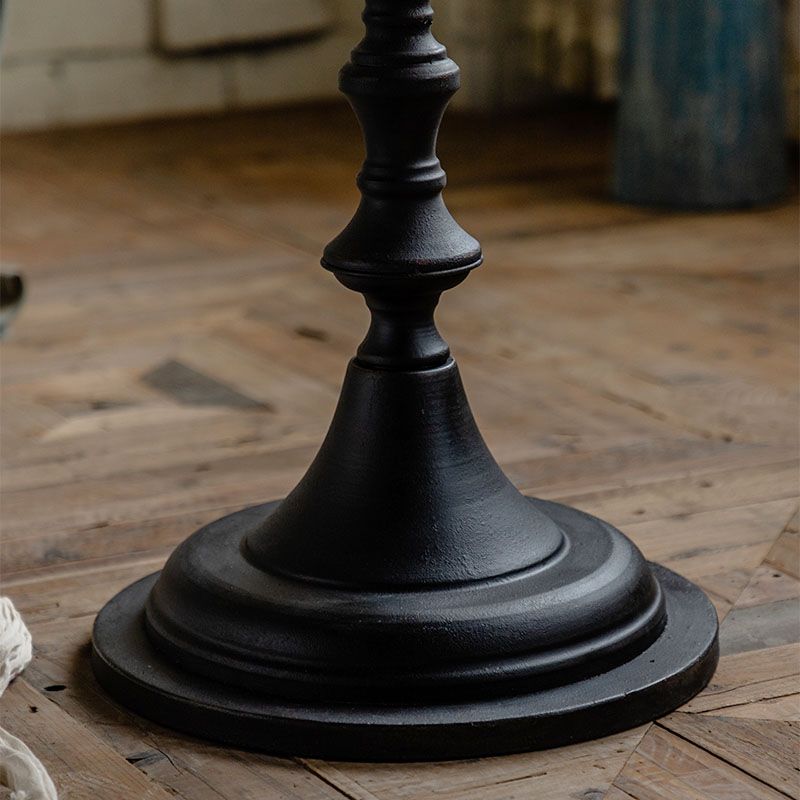 Wood Round Top Side Table Iron Pedestal End Table - Distressed Surface Treatment Clearhalo 'Coffee & Accent Tables' 'End & Side Tables' 'end_side_tables' 'furn' 'furn_end_side_tables' 'Furniture' 'Living Room Furniture' 1200x1200_fa3fb6fa-5f6c-4828-bd43-4a21ade81e8b