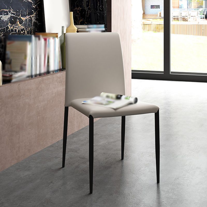 Contemporary Style Dining Chair Armless Side Chairs with Metal Legs for Kitchen Clearhalo ' kitchen&dining_furn' 'Dining Chairs' 'Dining Tables & Seating' 'dining_chair' 'furn' 'furn_dining_chair' 'Furniture' 'furniture_dining_chair' 'Kitchen & Dining Furniture' 'kitchen' 1200x1200_fa4016eb-b23a-47bc-a2e9-1f4c74af0138