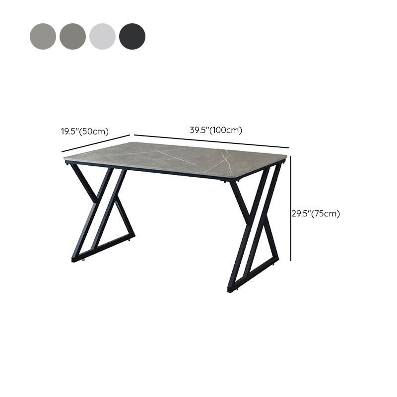 Industrial Rectangular Writing Desk Marble Office Desk with Metal Legs Clearhalo 'furn' 'furn_office_desk' 'Furniture' 'Office Desks' 'Office Furniture' 'office_desk' 1200x1200_fa410926-57a8-4880-84bf-1dc9209a342f