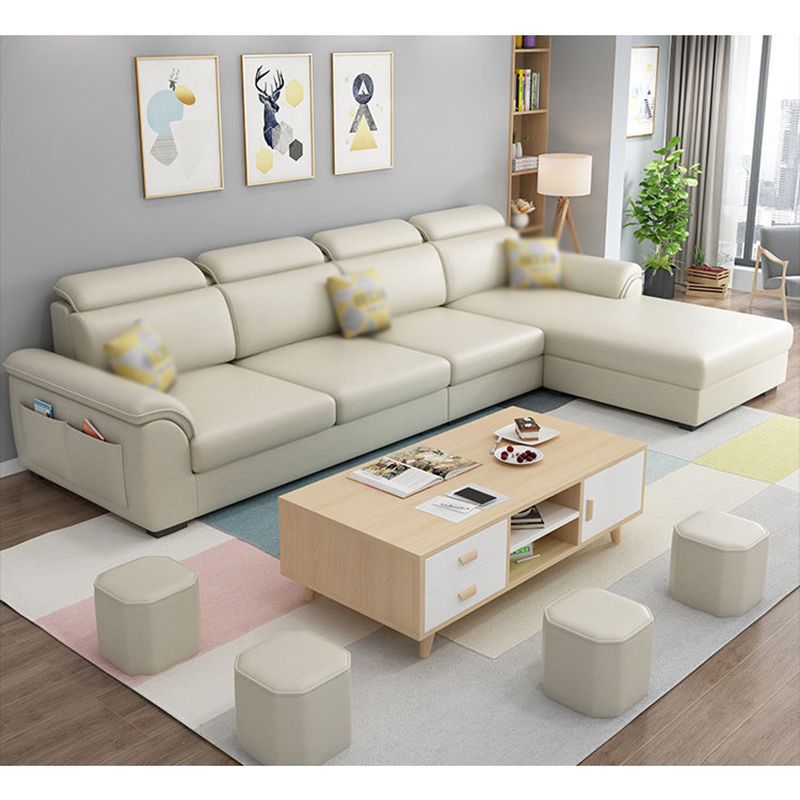 108.26" L x 62.99" W x 31.49" H Sofa Upholstered Arm Sectional with Pillowed Back Cushions Clearhalo 'furn' 'furn_sectionals' 'Furniture' 'furniture_sectionals' 'kitchen' 'kitchen_sectionals' 'Living Room Furniture' 'Sectionals' 1200x1200_fa421825-3907-4030-8c56-2b15c100604c