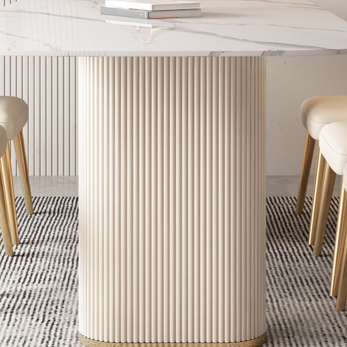 Modern Leatherwear Dinette Set 1/4/5/7 Pieces White Sintered Stone Top Dining Table Set Clearhalo 'Dining Room Sets' 'Dining Tables & Seating' 'dining_room_set' 'furn' 'furn_dining_room_set' 'Furniture' 'furniture_dining_room_set' 'Kitchen & Dining Furniture' 1200x1200_fa424424-ad7b-48d1-8178-0c81d1909b67