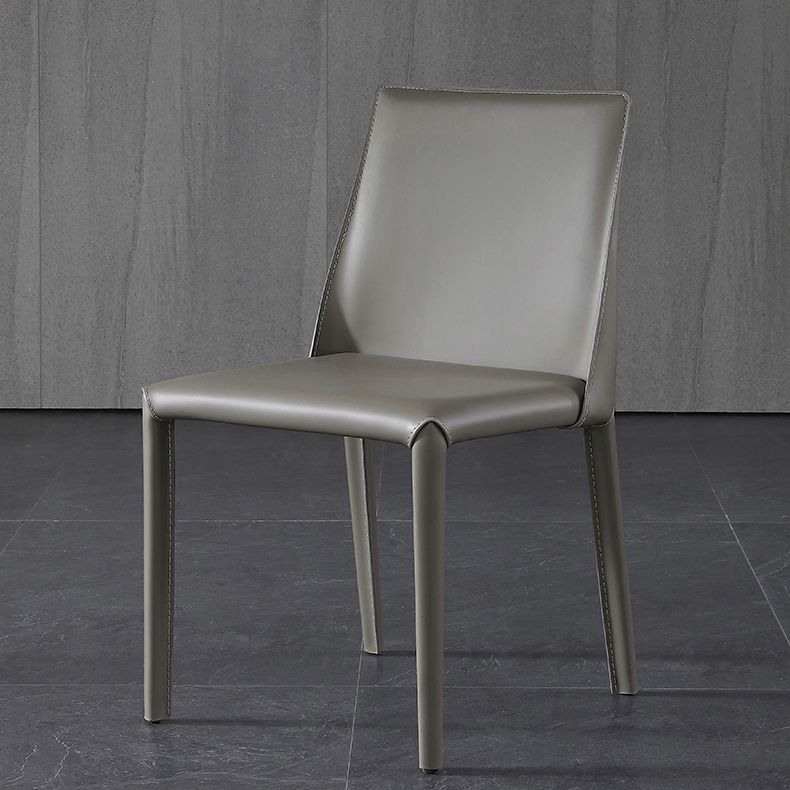 Glam Dining Room Armless Chairs Faux Leather Metal Base Dining Chairs Clearhalo 'Dining Chairs' 'Dining Tables & Seating' 'dining_chair' 'furn' 'furn_dining_chair' 'Furniture' 'furniture_dining_chair' 'Kitchen & Dining Furniture' 1200x1200_fa42f567-ce3a-4a32-82ea-e34e1a2bd5a0